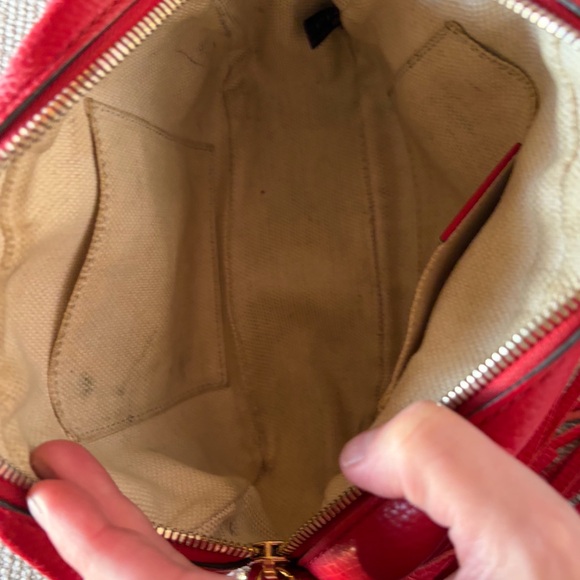 Gucci Soho Disco Bag Red Leather Crossbody w/ Tassel & Dust Bag - Picture 11 of 13